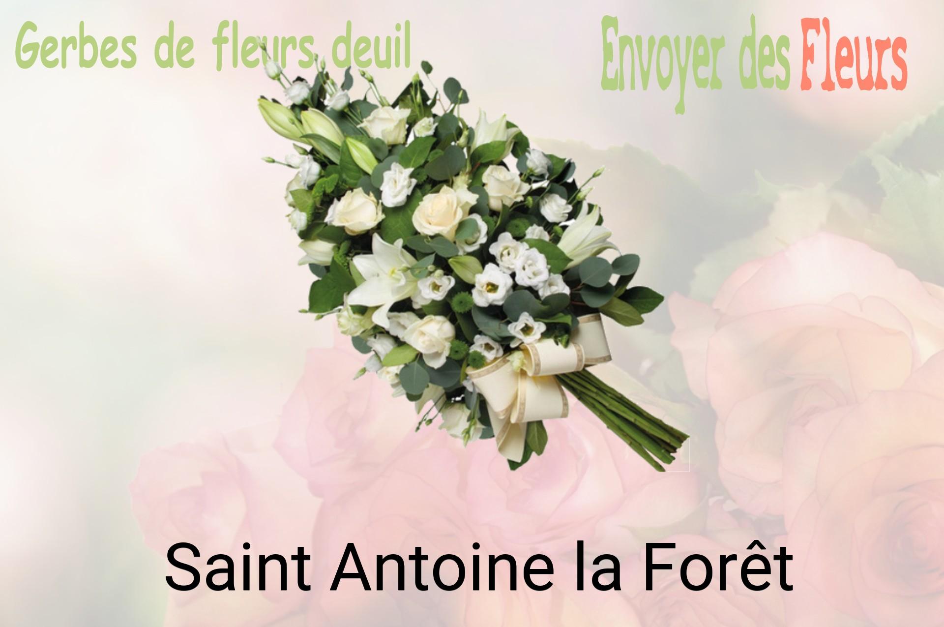 Gerbe de fleurs de deuil livrée à Saint-Antoine-la-Forêt